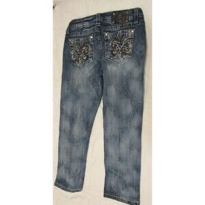 Miss Me 28 Boyfriend Capri Blue Jean Denim